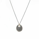 Frosted Textured Disc Necklace