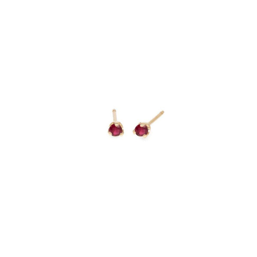 Ruby Prong Stud Earrings