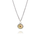 Ruby and Diamond Seeds of Harmony Charm Necklace