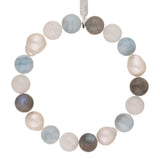 Aquamarine, Moonstone, Labradorite, & Pearls Bracelet