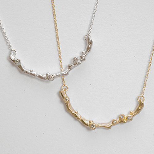 Encrusted Long Branch Necklace