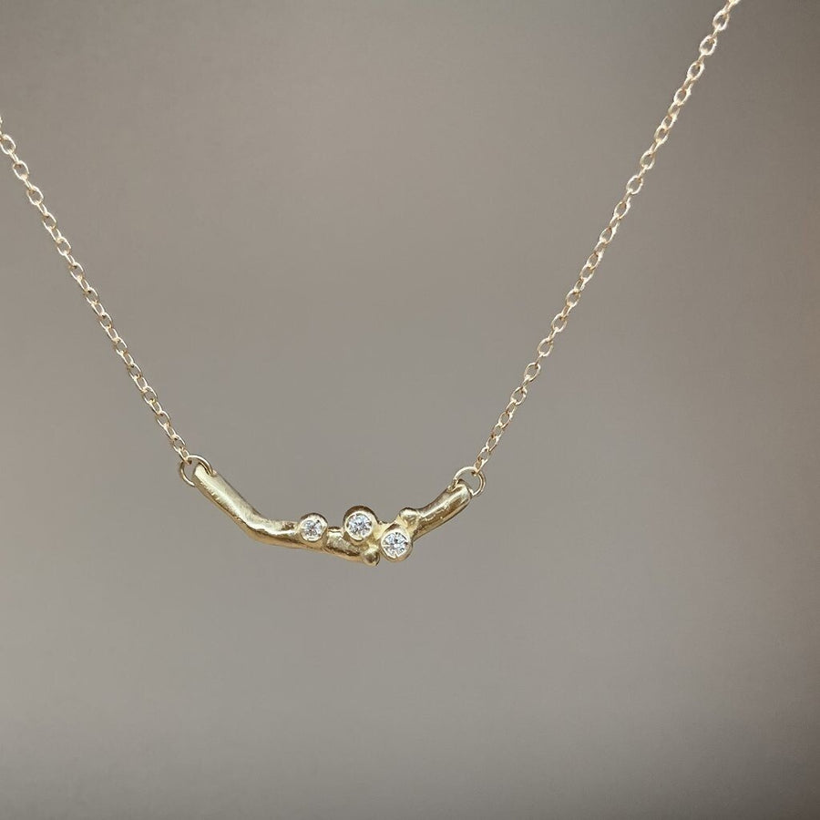 Encrusted Tiny Branch Necklace