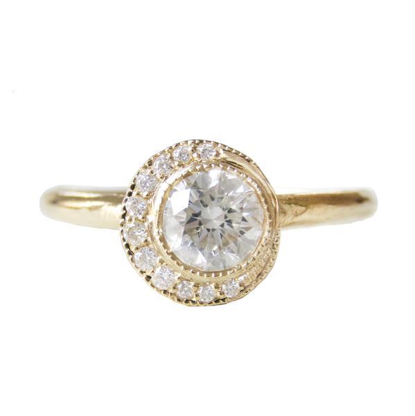 Crescent Diamond Ring