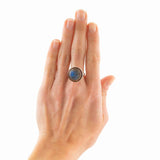 Labradorite Round Faceted Ring
