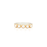 Gold Plated White Agate Multi Stone Ring