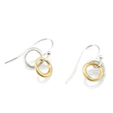 Two Little Circles Mixed Metals Earring