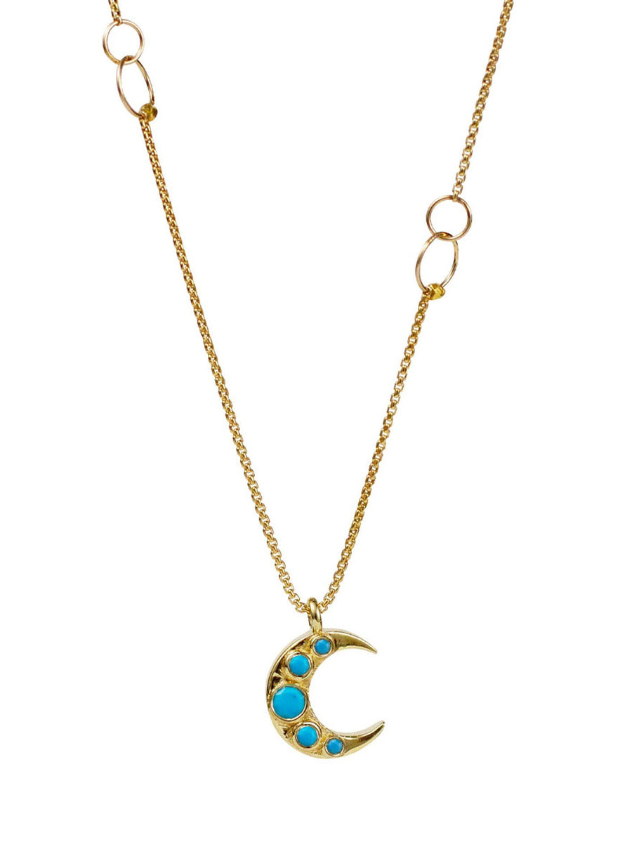 Turquoise Crescent Necklace