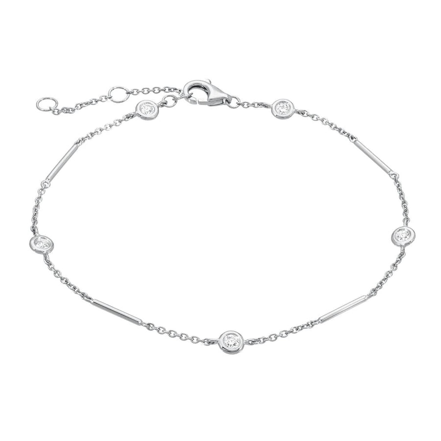 Unity Bracelet with Bezel Diamonds