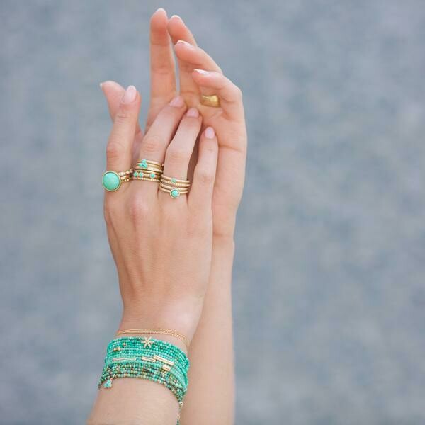 Confetti Turquoise Wrap Bracelet - Necklace
