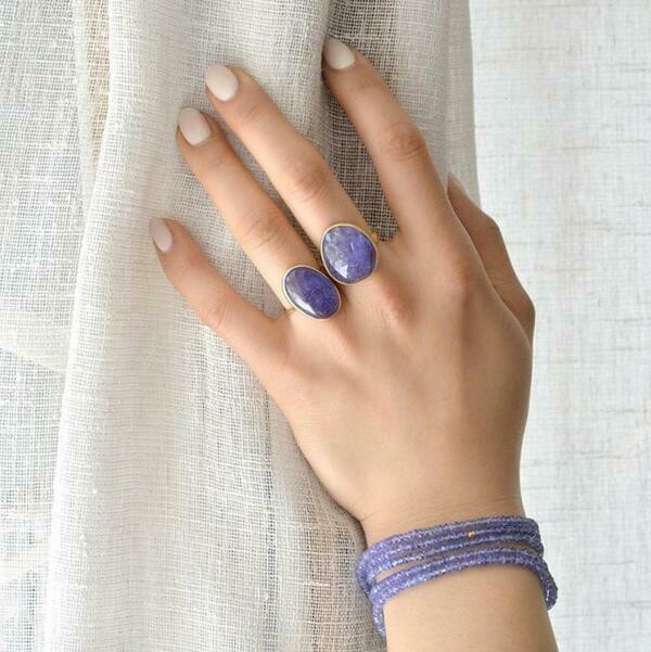 Tanzanite Wrap Bracelet - Necklace