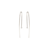 Bezel Set Diamond Wire Earrings