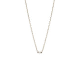 Small Baguette Diamond Necklace