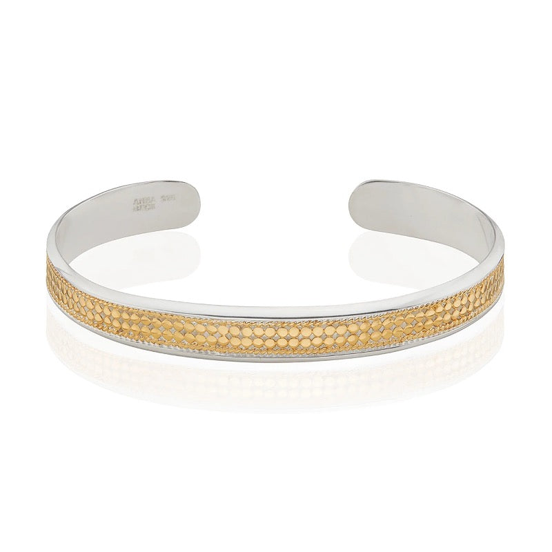 Classic Wide Band Stacking Cuff - Gold & Silver