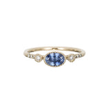14k Gold Ceylon Sapphire Dew Equilibrium Ring