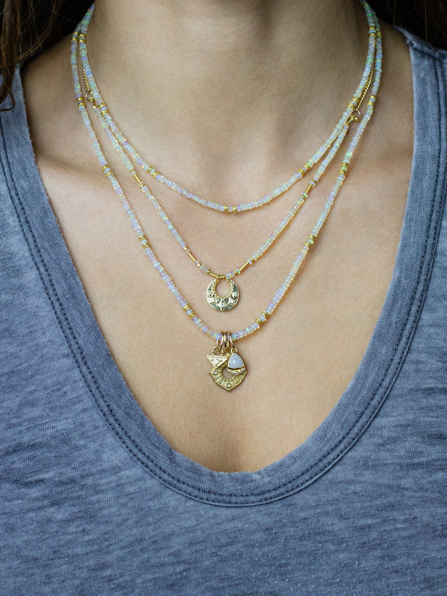 Teal Apatite Coastline Necklace