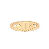 14k Gold Deco Fan Ring
