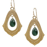 Emerald Paisley Earrings