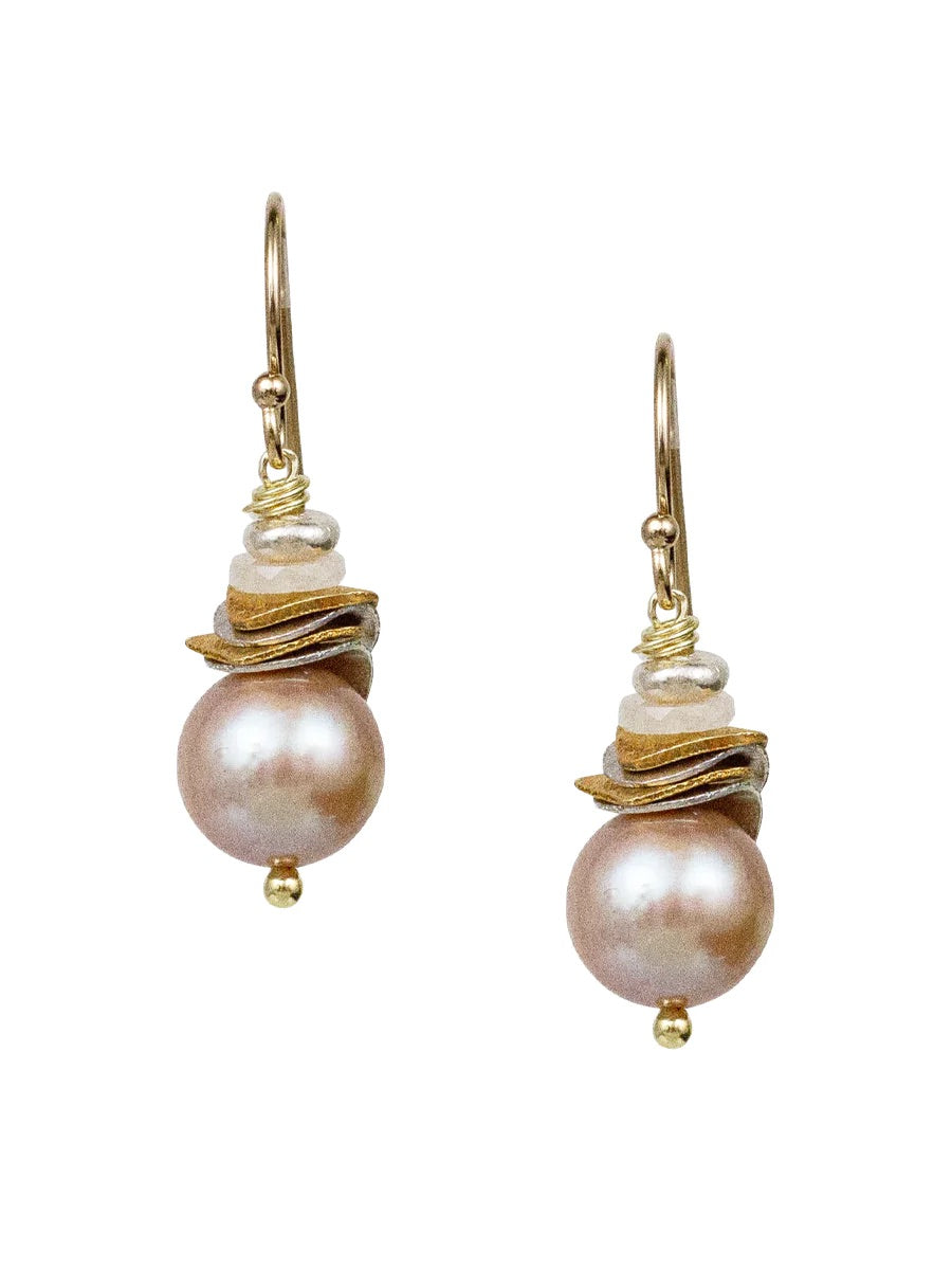 Small Taupe Pearl Rio Earrings