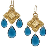 Blue Quartz Rosario Earrings