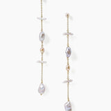 Willow Grey Pearl Drop Earrings