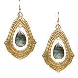 Labradorite Paisley Earrings