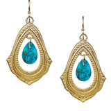 Turquoise Paisley Earrings