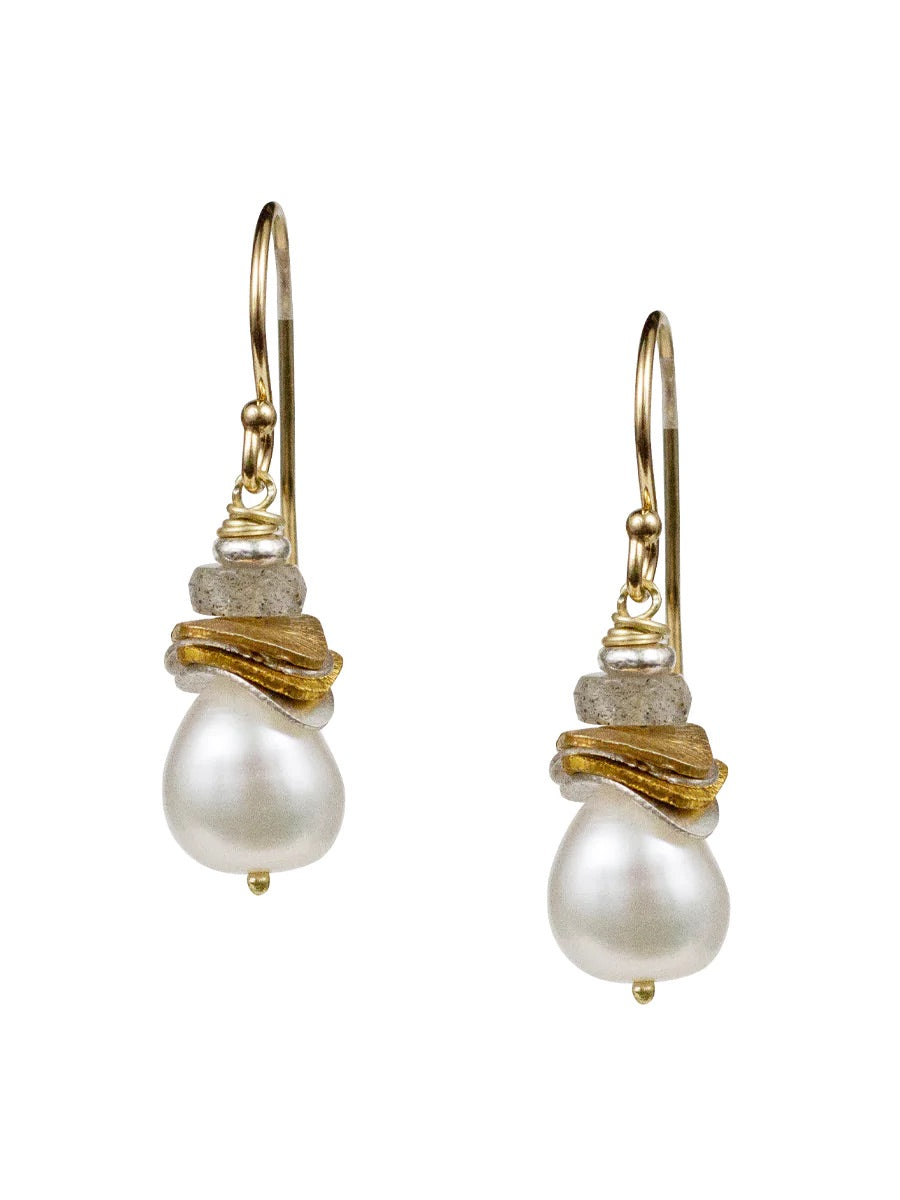 Small White Pearl Rio Earrings