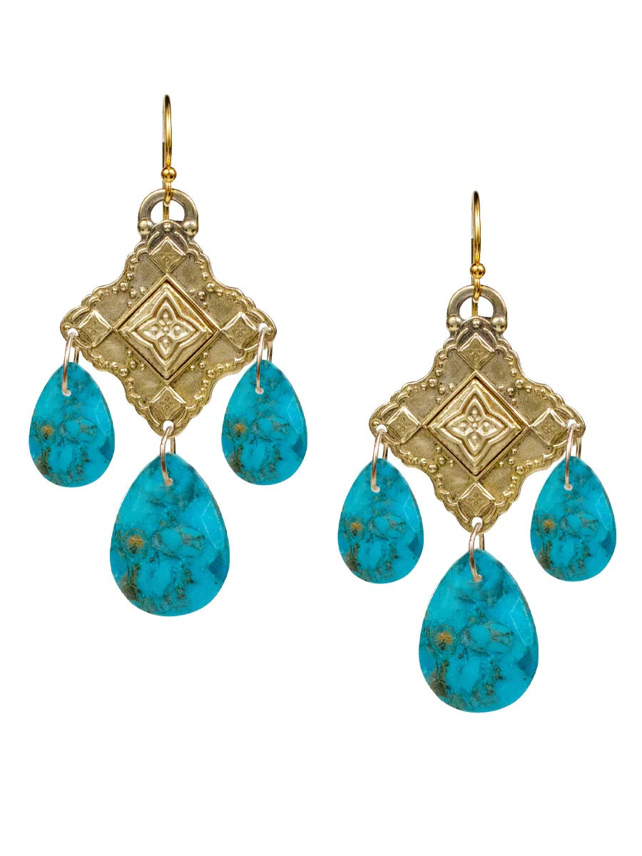 Turquoise Rosario Earrings