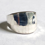 Faceted Hammered Ring