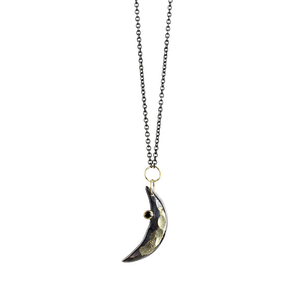 Gilded Oberon Necklace with Black Diamond