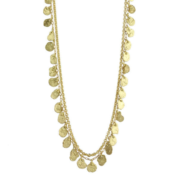 Gold Double Chain Kelp Necklace