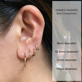 Extra Small Hinge Huggie Hoops