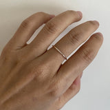 14k Gold White Semi Pave Ring