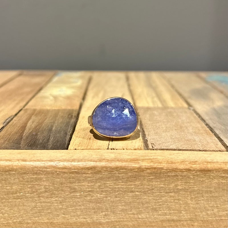 Asymmetrical Tanzanite Ring
