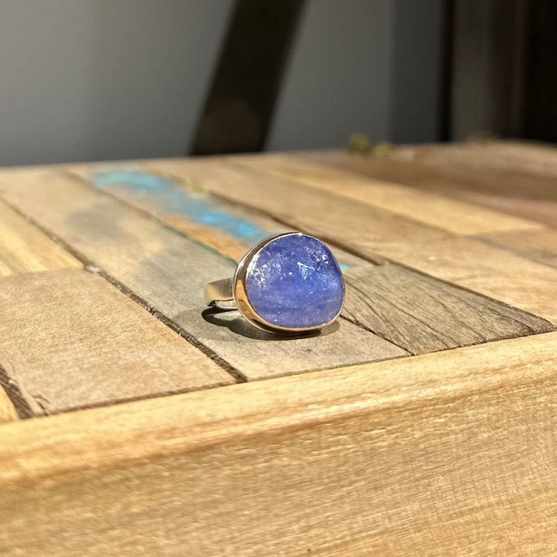 Asymmetrical Tanzanite Ring
