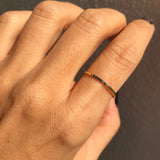 14k Gold Black Semi Pave Ring