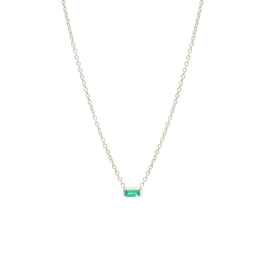 Emerald Baguette Necklace