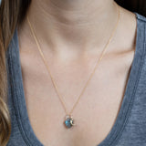 Aqua Chalcedony Luna Necklace