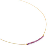 Garnet Centre Gemstone Wrap Necklace