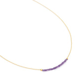 Amethyst Centre Gemstone Wrap Necklace
