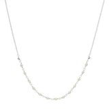 Oval Freshwater Pearl Tied Necklace