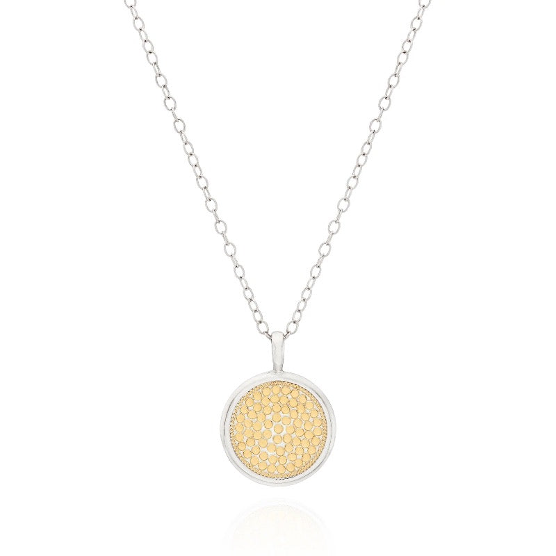 Classic Large Smooth Rim Necklace - Gold & Silver