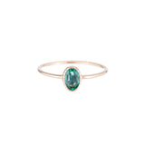 14k Gold Oval Emerald Wisp Ring