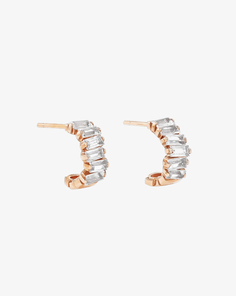 Amalfi White Topaz Mini Hoops