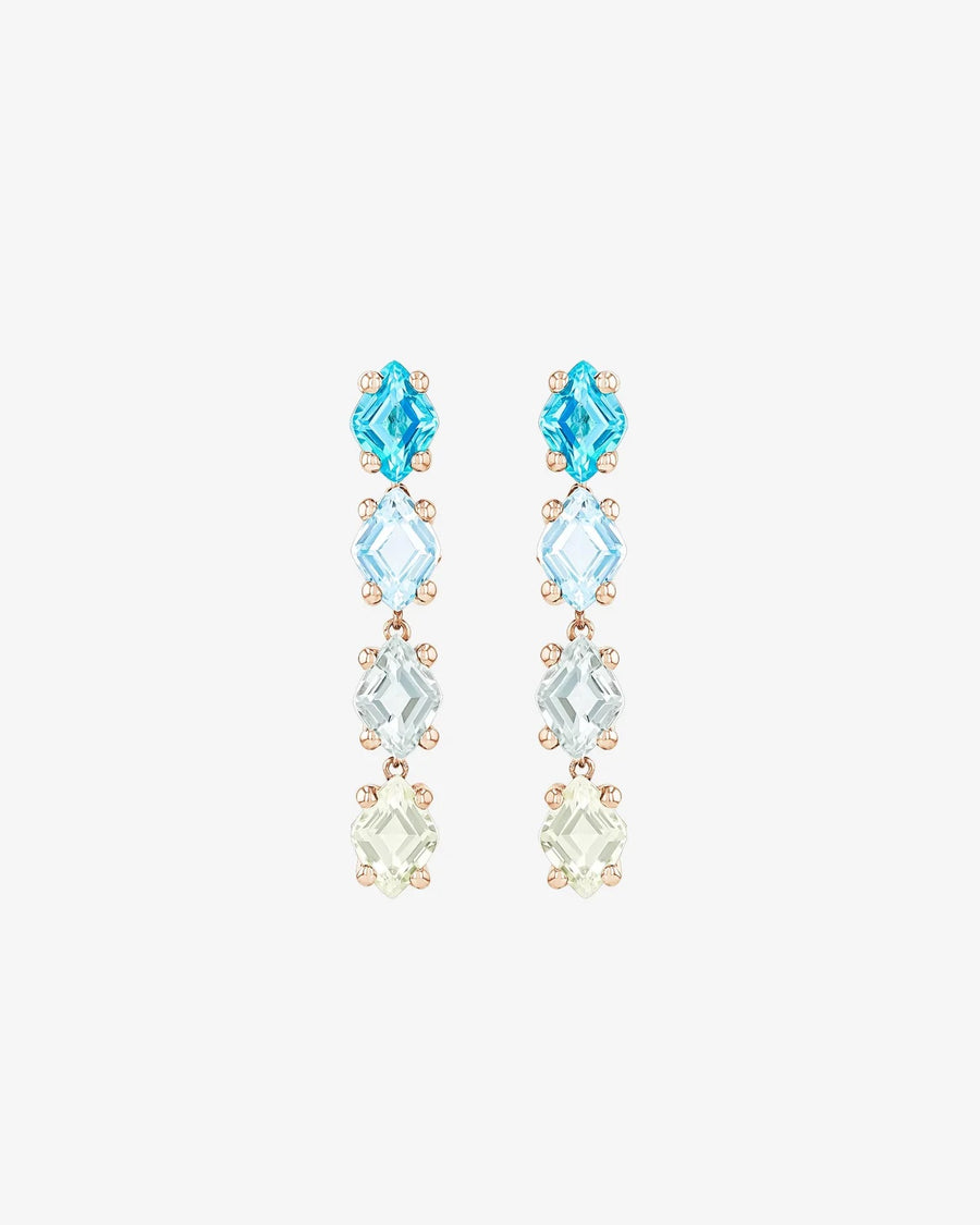Amalfi Diamond Cut Blue Ombre Mini Drop Earrings