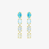 Amalfi Diamond Cut Blue Ombre Mini Drop Earrings