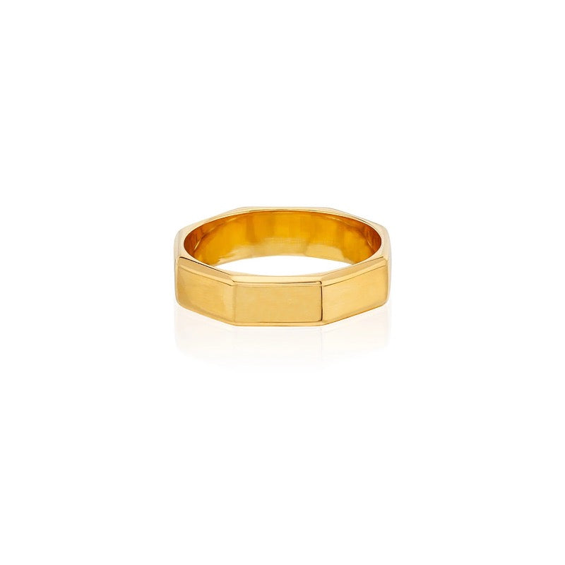 Octagon Stacking Ring - Gold