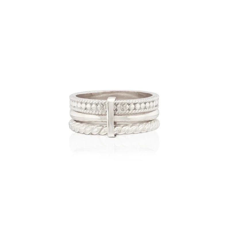 Classic Triple Linked Stacking Ring – Silverado Saratoga