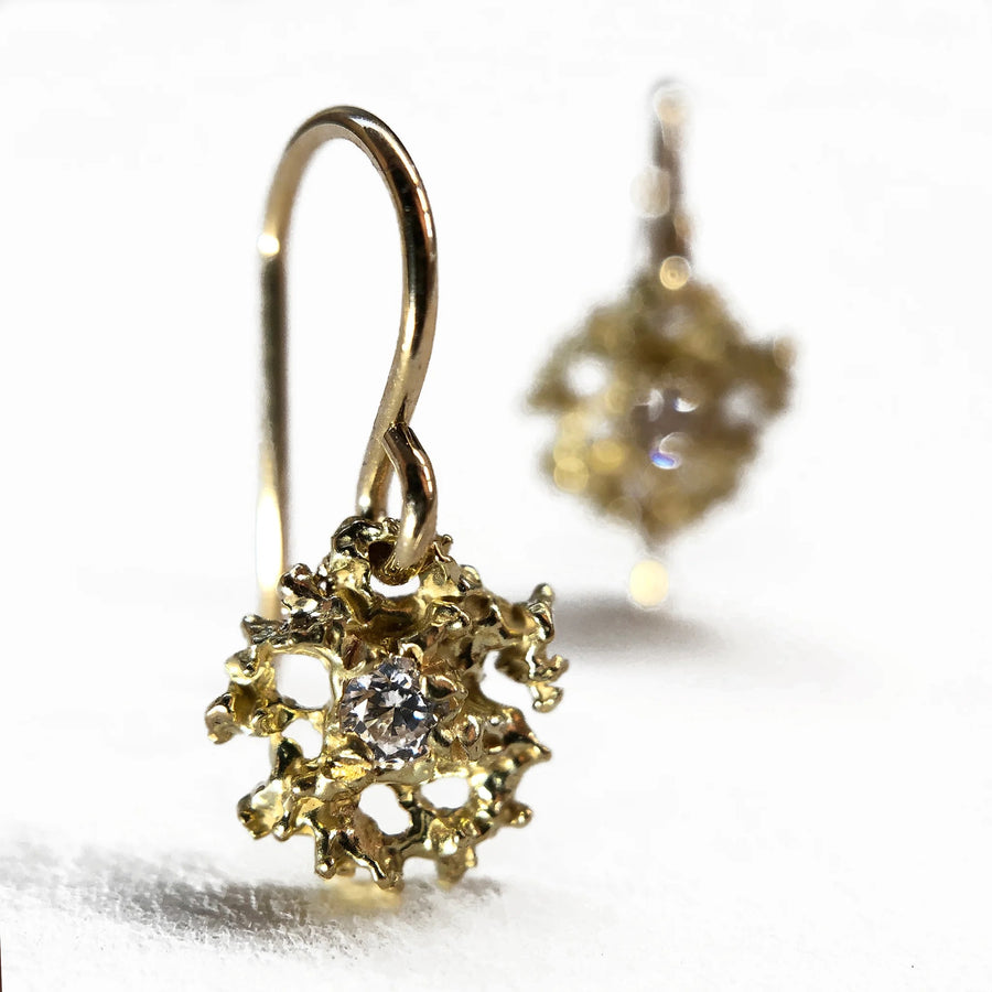 Star Diamond Drop Earrings