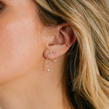Mixed Round Diamond Stud Ear Jackets